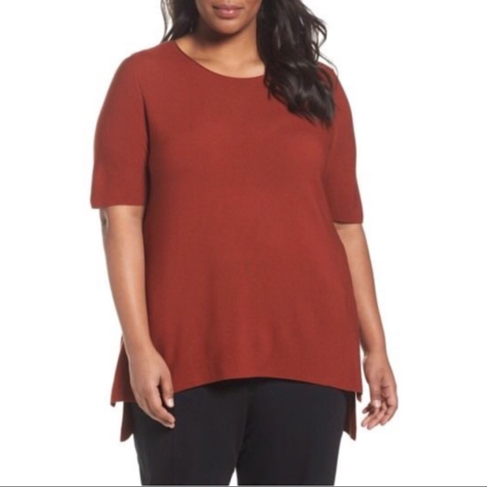 NWOT Eileen Fisher Tencel Knit Top